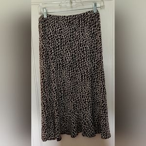 CHICO'S ruffled skirt. Animal print.‎ Size 3